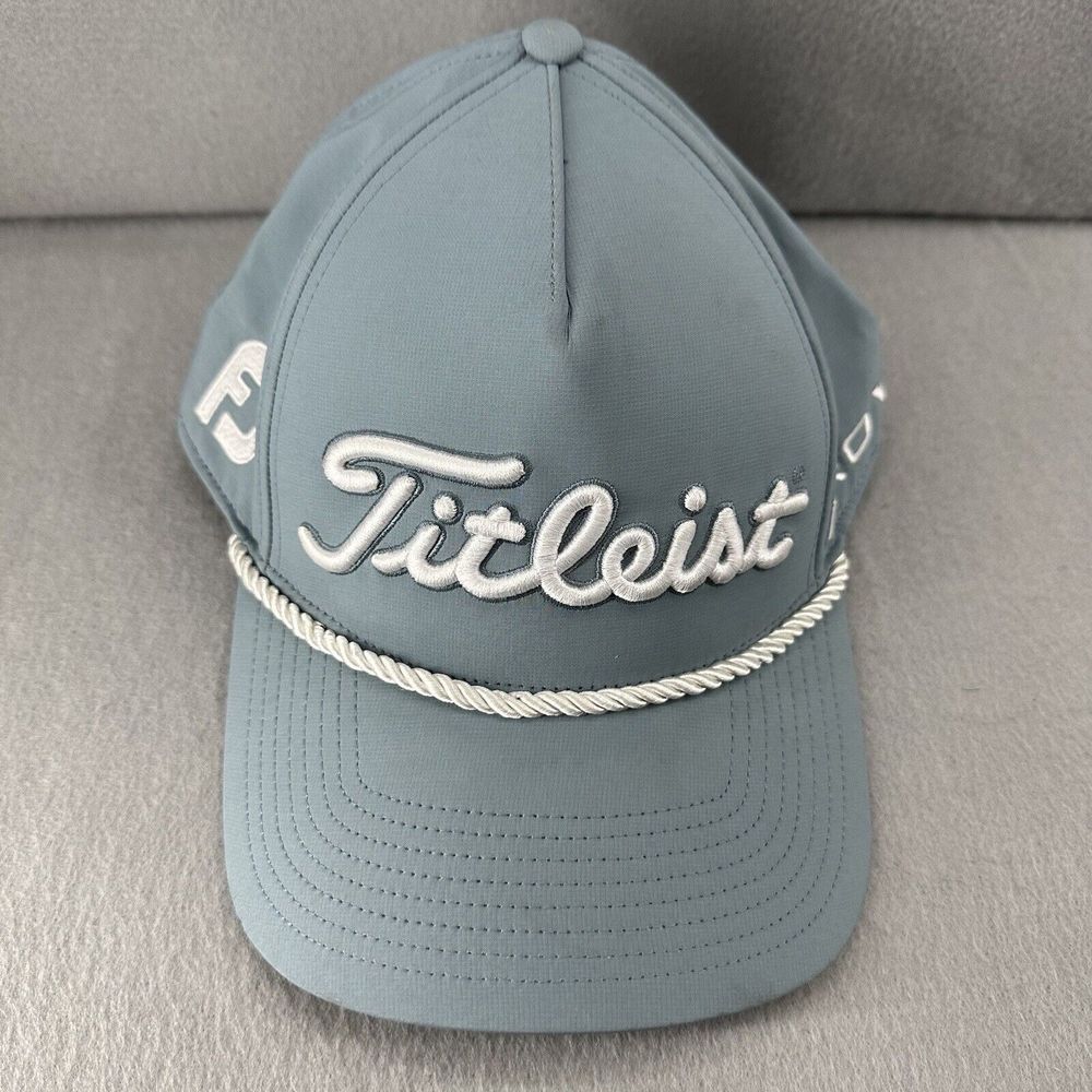 Titleist PRO V1 FJ Foot Joy Golf Hat Logo Adjustable Strapback Blue Embroidered